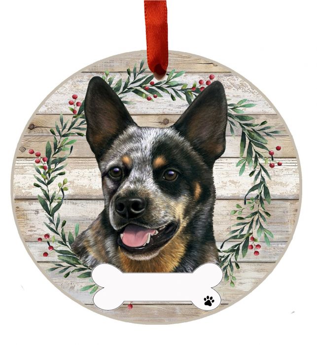 Australian Cattle Dog Ceramic Christmas Ornament