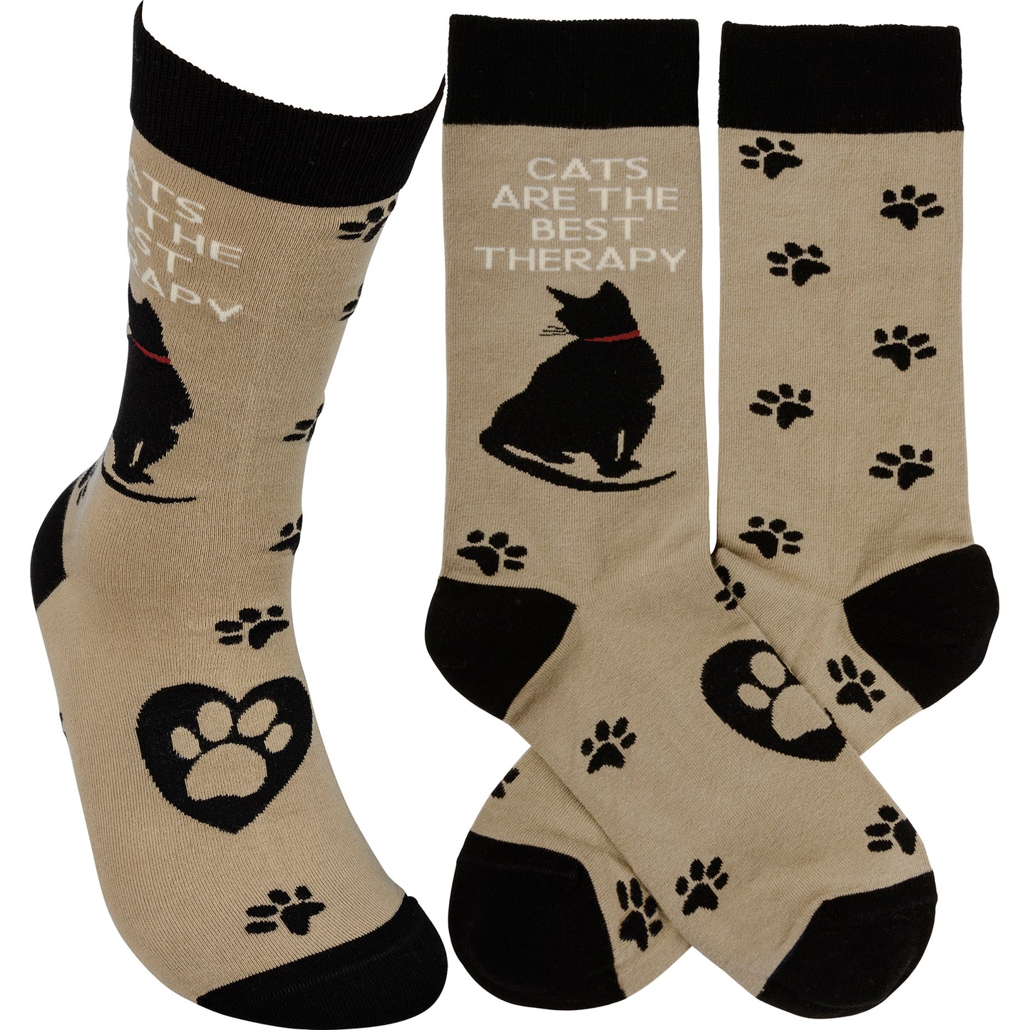 Cats Are the Best Therapy Socks