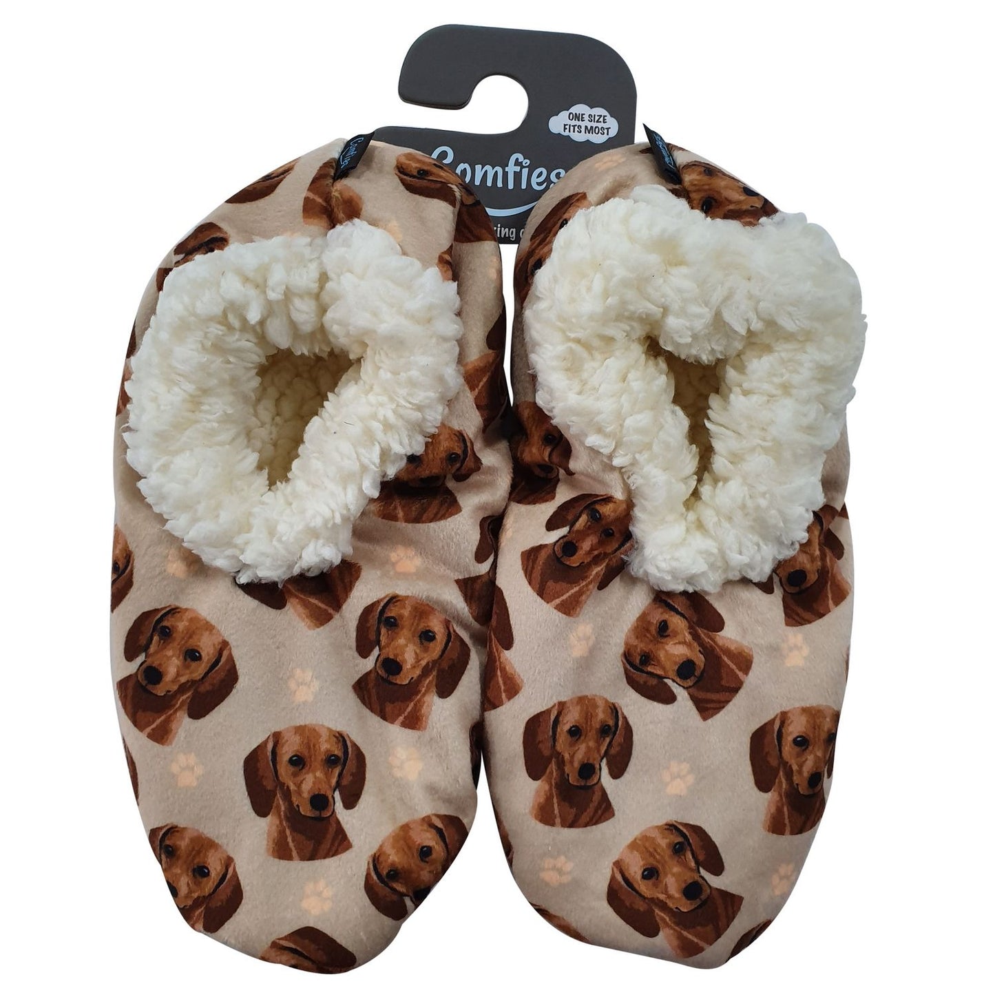 Red Dachshund Slippers