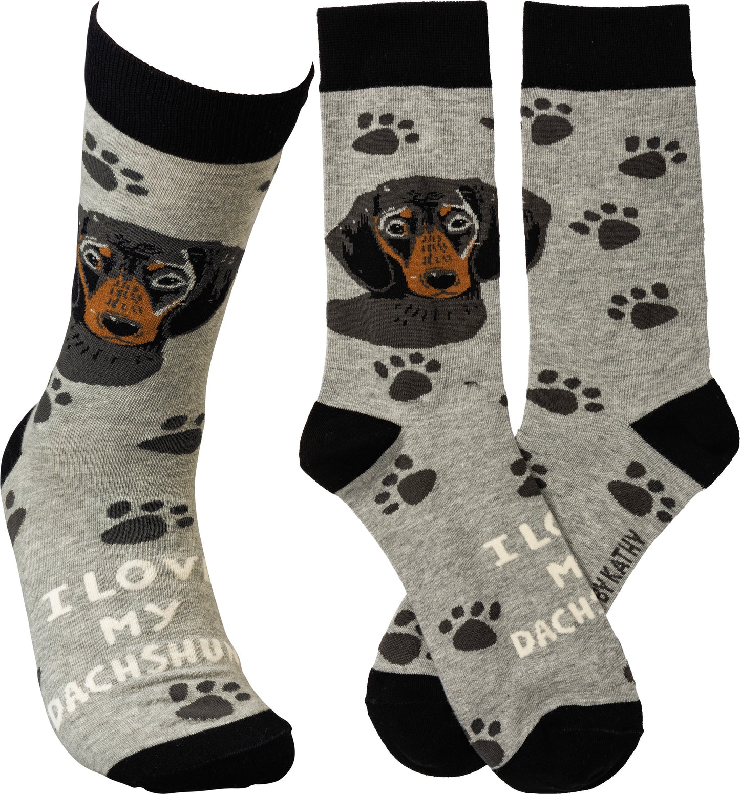 I Love My Dachshund Socks