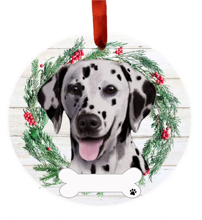 Dalmation Ceramic Christmas Ornament