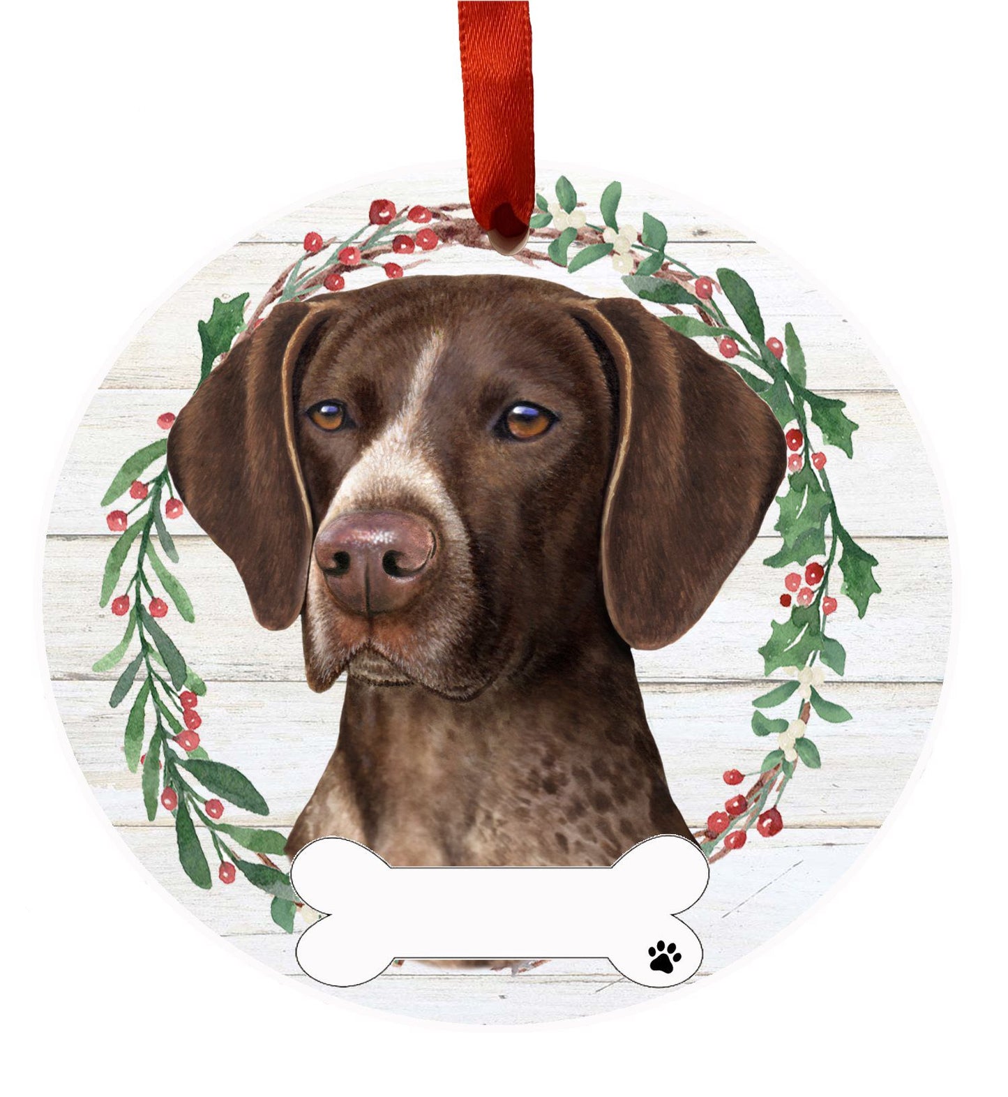 German Shorthair Ceramic Christmas Ornament