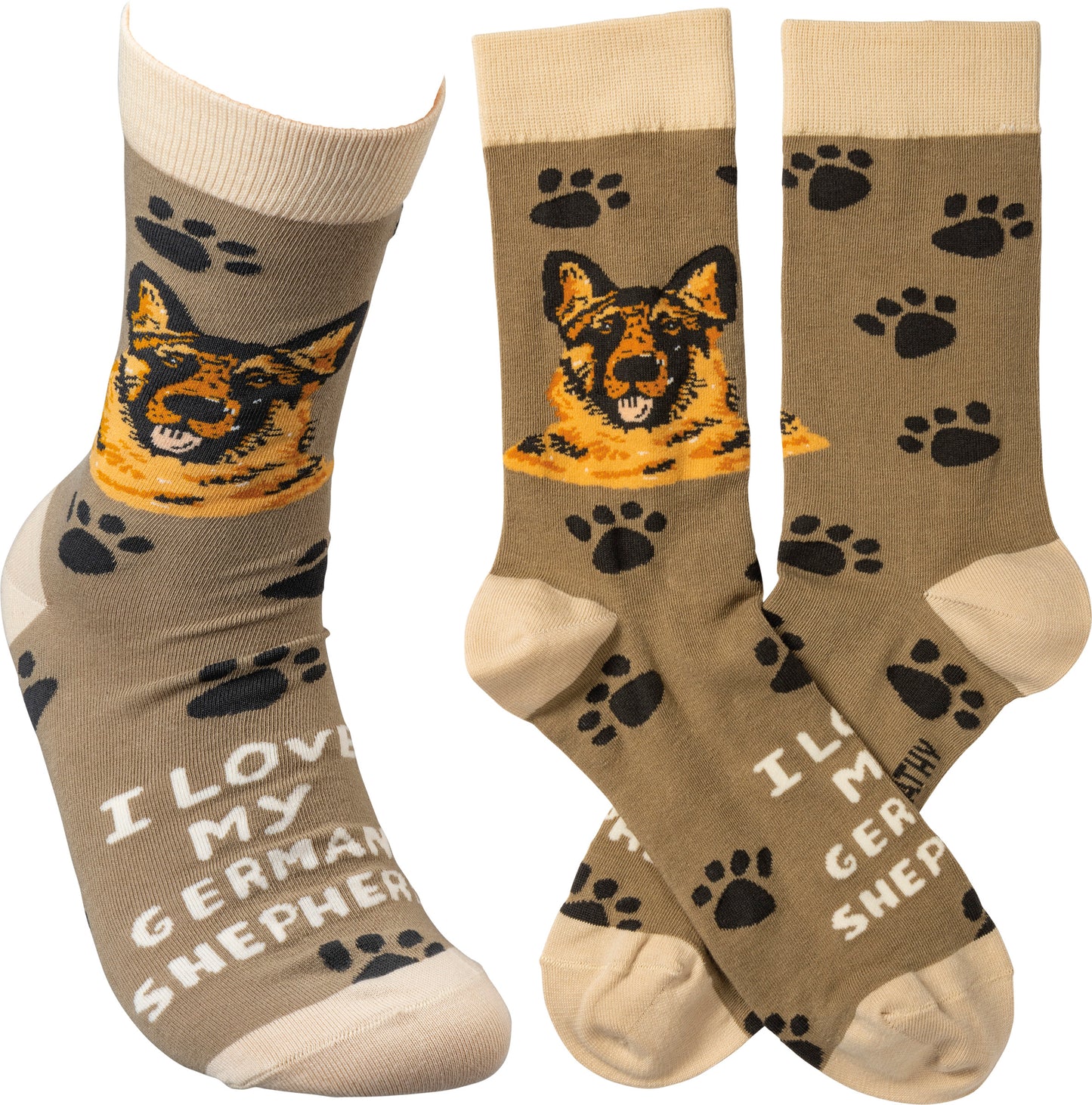 I Love My German Shepherd Socks