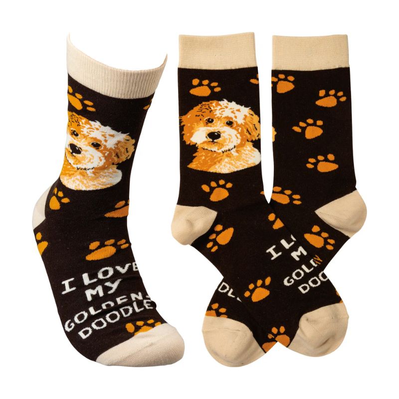I Love My Goldendoodle Socks