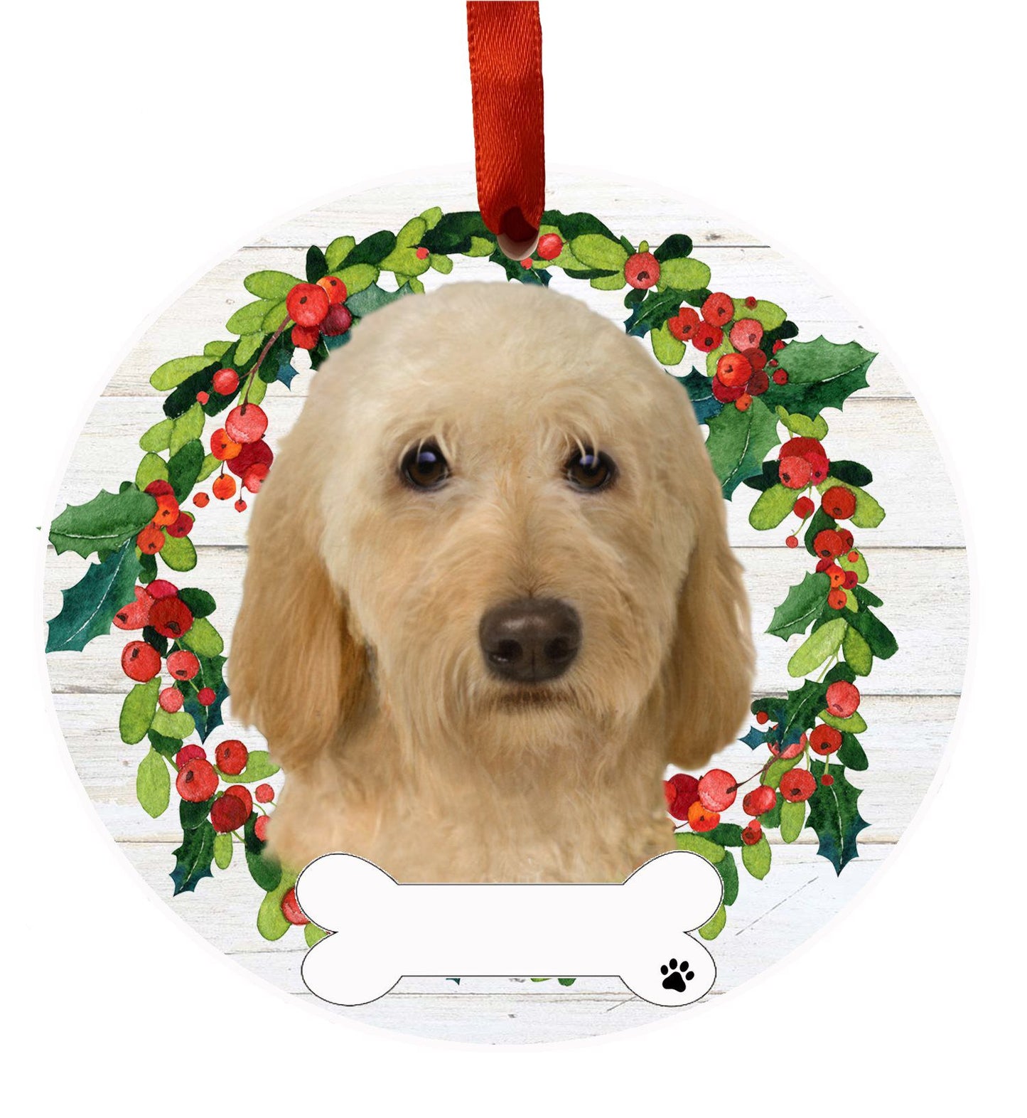 Labradoodle Ceramic Christmas Ornament