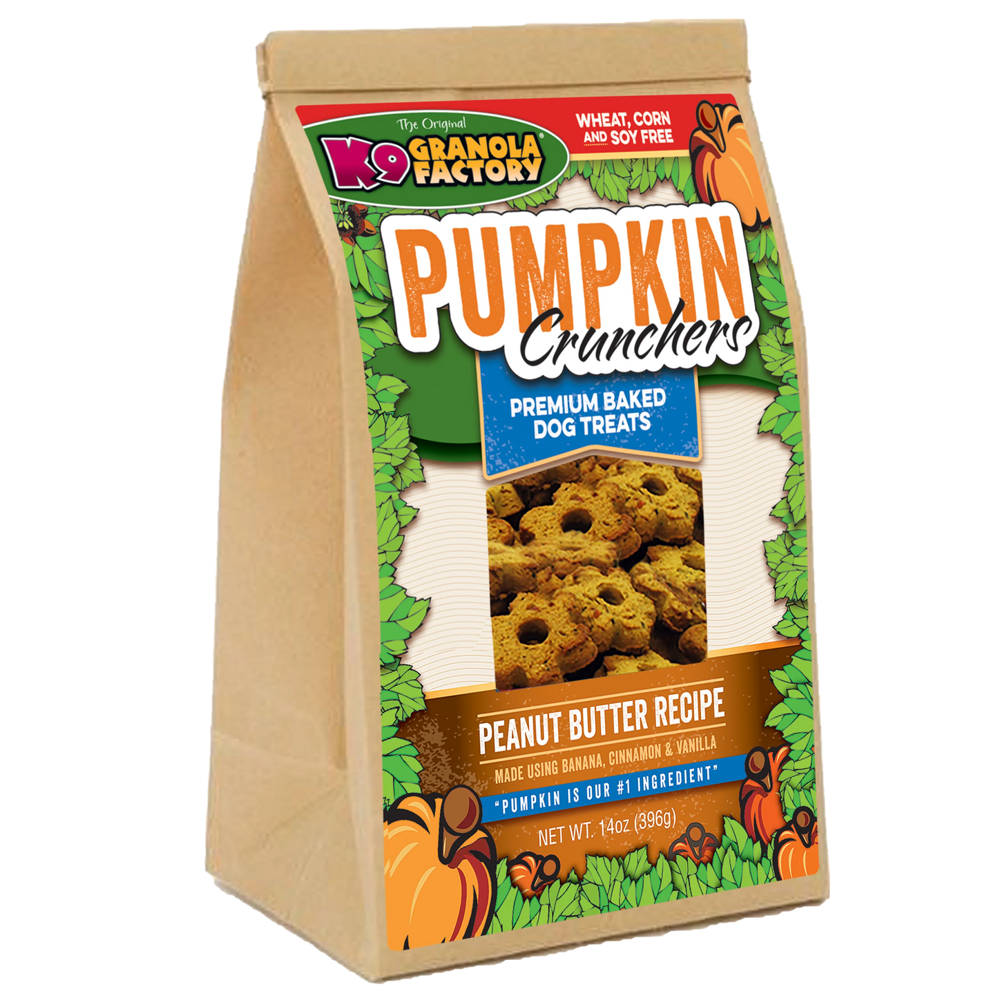 K9 Granola Factory Pumpkin Crunchers Dog Treats (Peanut Butter & Banana Recipe)