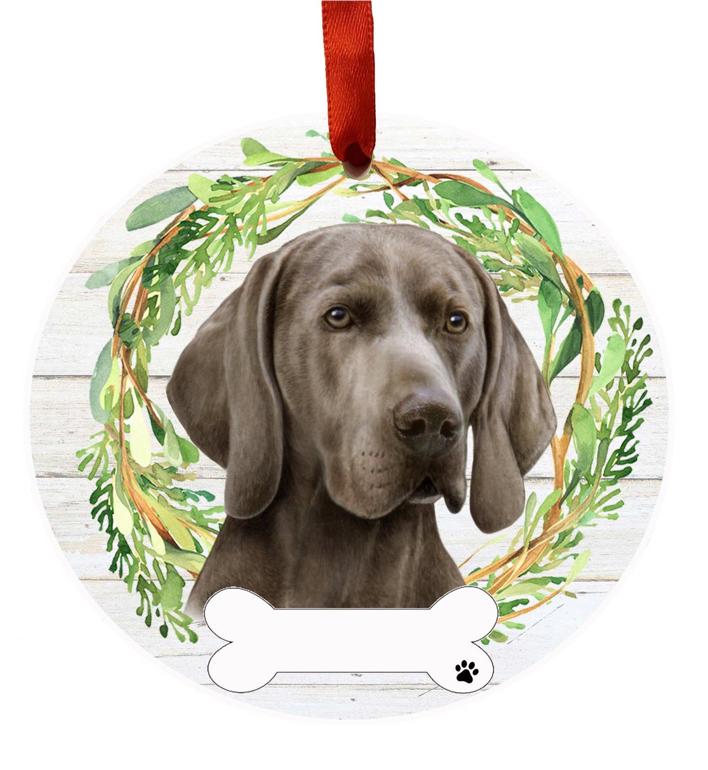 Weimaraner Ceramic Christmas Ornament
