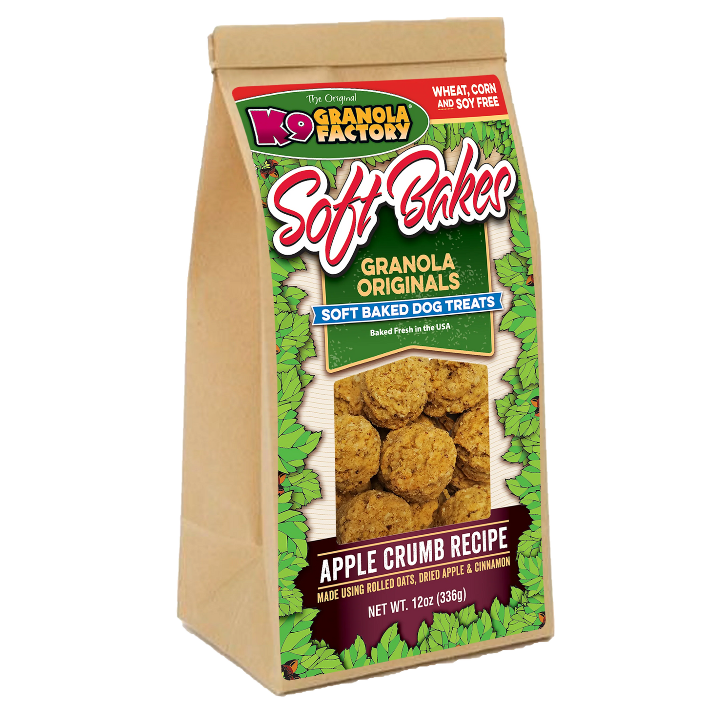 Dog Treats  - K9 Granola Factory Soft Bakes (Apple Crumb Recipe)