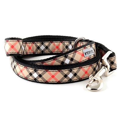 Dog Leash -Bias Plaid