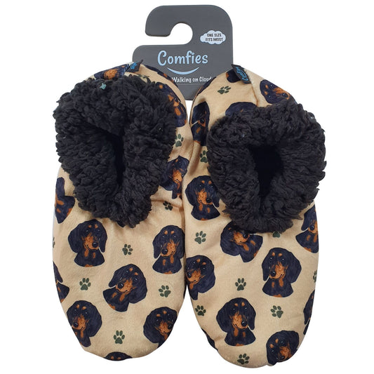 Slippers - Dachshund (Black)