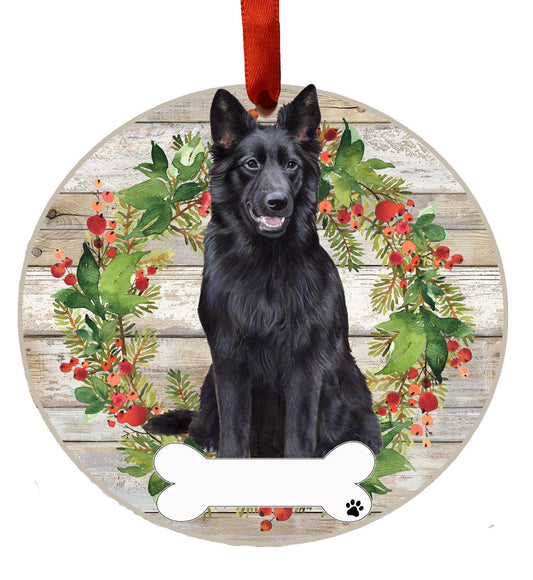 Ceramic Ornament - German Shepherd (Black)