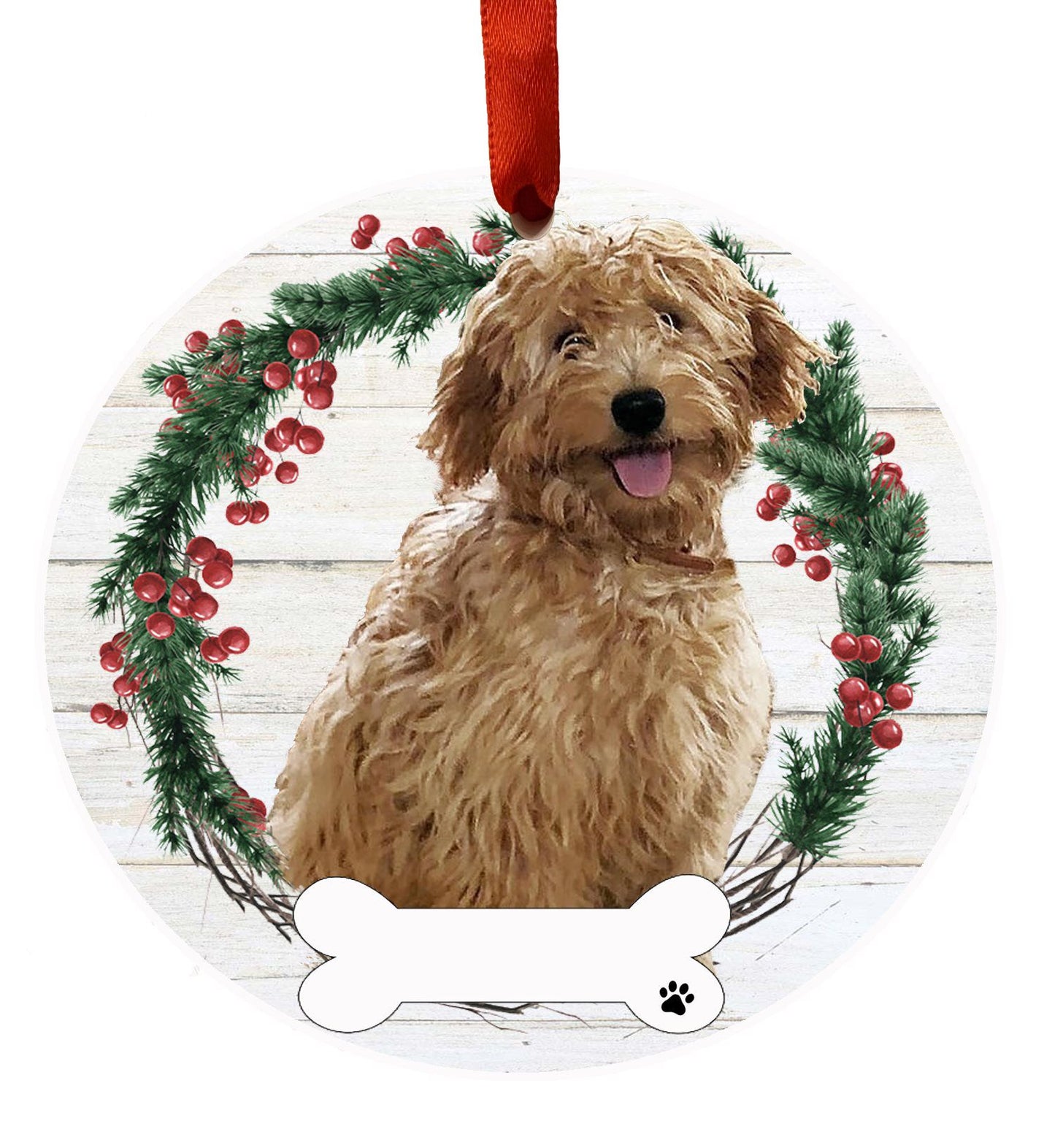 Ceramic Ornament - Goldendoodle (Rust)