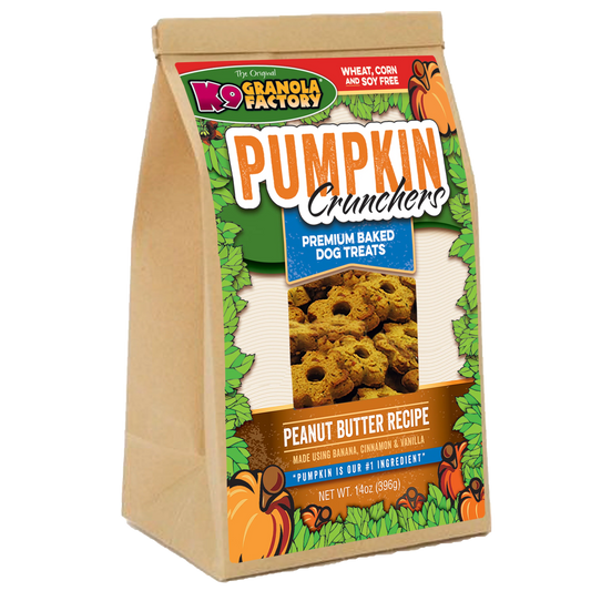 Dog Treats - K9 Granola Factory Pumpkin Crunchers (Peanut Butter & Banana Recipe)