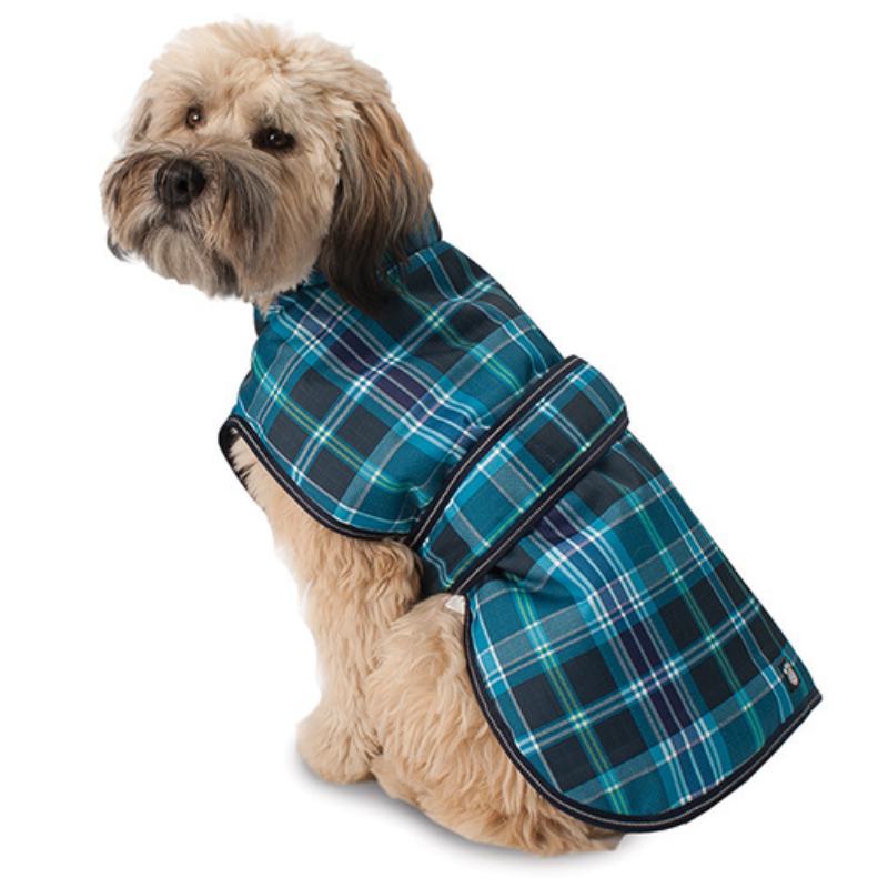 Dog Jacket - Kodiak Coat Teal Plaid (Waterproof)