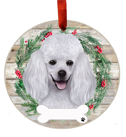 Ceramic Ornament - Poodle ( White)