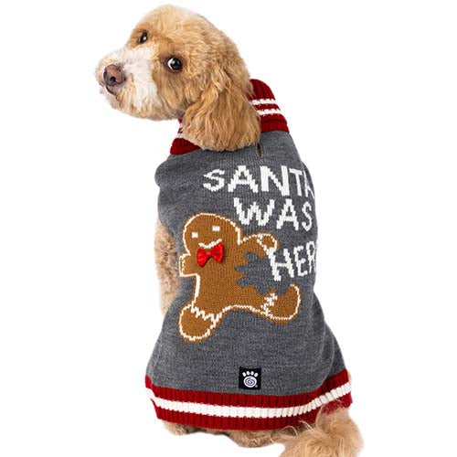 Dog Sweater - Santa Was Here