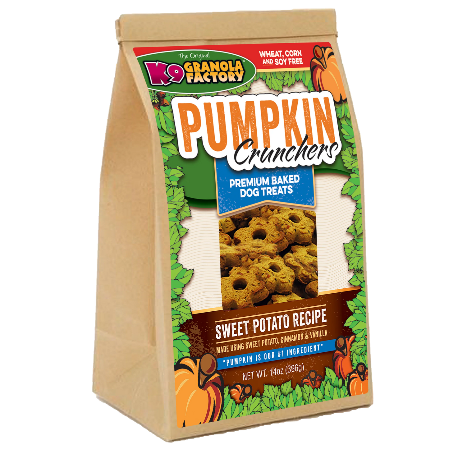 Dog Treats  - K9 Granola Factory Pumpkin Crunchers (Sweet Potato Recipe)