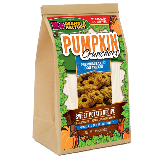 Dog Treats  - K9 Granola Factory Pumpkin Crunchers (Sweet Potato Recipe)