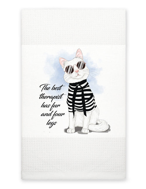 Kitchen Towel - The Best Therapist Has Fur & Four Legs