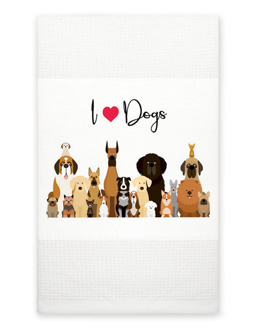 Kitchen Towel - I Heart Dogs