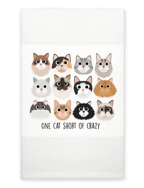 Kitchen Towel - One Cat Short of Crazy